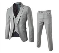 Formal Suit Work Suit Jacket 2025 Blazer Children Toddler Baby Boys Spring Solid Long Sleeve Trousers Coat Vest Outfits 3PC Clothing, gray, 17-18 Jahre