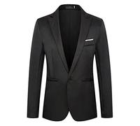 Formal Suit Work Suit Jacket Suit Trousers Men's Suit Slim Fit One Button Solid Jacket Business Suits Wedding Homecoming Suits for Men, black, M