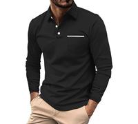 formal Tops for Evening Wear Blush Blouse Best Teacher Gifts Spring Men's Fashion Spring and Autumn Casual Long Sleeve Button Solid Color Long Sleeve T Shirt Top Sale Clearance Items Under 5 Pounds