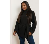 Formal Wrap Coat Yours Black 22-24