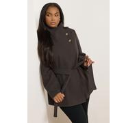 Formal Wrap Coat Yours Brown 22-24