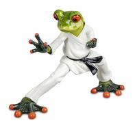 formano Beautiful collectible figure frog as fighter, karate, judo, frog house, approx. 16 cm tall, 717795