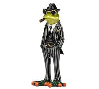formano Boss Frog Decorative Figure in Suit, Hand-Painted Living Room Figure Made of Polyresin, 17 cm, Stylish Decoration with Character for Living Room, Office or Shelf, Froschhausen Series