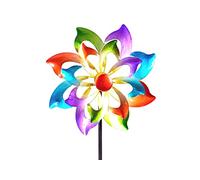 Formano Colourful Windmill Flower 122 x 30 cm Garden Stake Wind Chime Garden Decoration Flower Stake