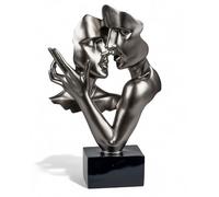 formano Decorative Lovers on Base Metallic 38 cm Sculpture Figurine Statue Pair