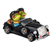 formano Exclusive Frog Decorative Figures from Frog Houses | Hand-Painted | Holiday, Couple, Funny & More (Black Classic Car)