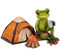 formano Frog Camper Frog House Funny Frogs 16 cm Sculpture Figure Tent Camping