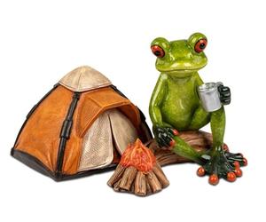 formano Frog Camper Frog House Funny Frogs 16 cm Sculpture Figure Tent Camping