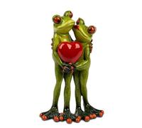 formano Frog Figurine Lovers with Heart - Funny Decorative Frogs in Love Approx. 16 cm Hand-Painted