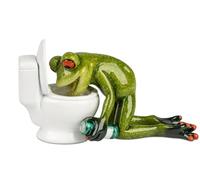 formano Frog Houses Funny Frog in Front of Toilet