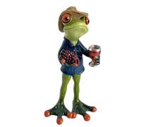 formano Frog Winemaker with Wine Glass 16 cm Hand-Painted Polyresin Glazed Decorative Figure - from the Popular Froschhausen Series Detailed - Original Gift Idea for Wine Lovers and Collectors