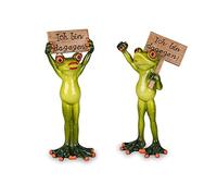 formano Froschhausen Frog Pair with Sign "Ich Bin unter, Froschhausen"