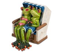 formano Pair of Frogs in Beach Chair 16 cm Figure Funny Frogs Decoration