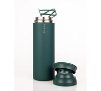 FORME Shaker 700ml - Stainless Steel Protein Shaker - Double Walled Vacuum Insulated - Cold and Hot Drinks - Silent Shaker - Leak Proof - Fits Cup Holders - No Built-In Storage - Jungle (Green)