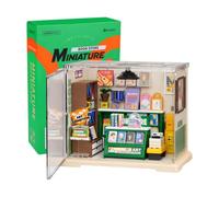 Formed House Model Set with Type-C Powered Warm Lighting, Display Project for Bookshelves, Desks, and Collectors Diys Miniature House Kits Tiny Dollhouses Model Building Set Room Display Hands on Type