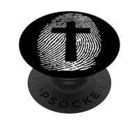 Formed In His Image Of Jesus Cross Thumbprint Art PopSockets Adhesive PopGrip