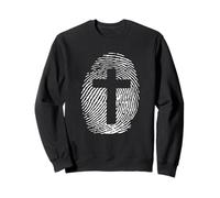 Formed In His Image Of Jesus Cross Thumbprint Art Sweatshirt
