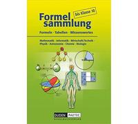 Formelsammlung bis Klasse 10.: Formeln, Tabelle, Binder.
