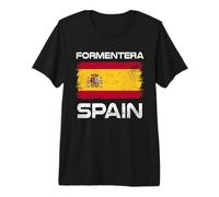 Formentera Spain Flag Distressed Spanish Pride Premium T-Shirt
