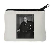 Former Prime Minister of The United Kingdom 2 Neoprene Coin Purse Pouch 10x11cm White