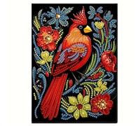 Formeyart Bird Diamond Painting Notebook for Adults, A5 Diamond Art Journal and DIY Sketchbook, Diamond Art Kit Supplies,Gift for Beginners, Craft Lovers, Artists (Parrot)