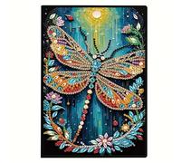 Formeyart Dragonfly Diamond Painting Notebook for Adults, A5 Diamond Art Journal and DIY Sketchbook, Diamond Art Kit Supplies,Gift for Beginners, Craft Lovers, Artists (Dragonfly)