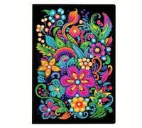 Formeyart Flower Diamond Painting Notebook for Adults, A5 Diamond Art Journal and DIY Sketchbook, Diamond Art Kit Supplies,Gift for Beginners, Craft Lovers, Artists. (Flower)