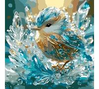 Formeyart Paint by Numbers Kit for Adults,DIY Bird Painting Kits on Canvas, Color by Numbers,Large Adult Paint by Number for Gifts,Home Wall Decor (Crystal Blue Bird)