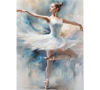 Formeyart Paint by Numbers Kits for Adults,Ballerina Girl DIY Painting Kit on Canvas, Color by Numbers,Large Adult Paint by Number for Wall Decor and Gifts
