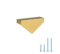 FormeyOneou Brushed Gold Cabinet Handles 2 Pack - Modern Aluminum Drawer Pulls (Triangle)