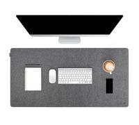FORMGUT Felt Desk Mat, Laptop Mat, Desk Mat (100 x 50 cm - Medium Grey) - Mouse Mat XXL, Desk Mat