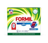 Formil All in 1 Laundry Capsules Non Bio 5 in 1 Washing Pods, Fast Dissolving Detergent Caps for Deep Cleaning & Stain Removal, Effective from 20°C-95°C, Fresh Scent, 36 Washes (Bio)