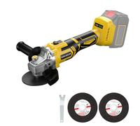 FormiPow Cordless Angle Grinder 115MM Compatible with Makita 18V Battery, Brushless Power Angle Grinder, 12000 RPM 3 Variable Speed, 2 PC Blades for Cutting Grinding Polishing (Battery Not Included)