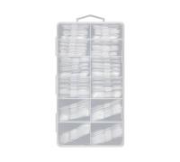 Forms for Acrylic Nails | 120 Piece Clear Art Mold with Scale - Full Cover Double Nail System Form | for Acrylic Builder Fake Finger Beauty Personal Care