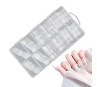 Forms for Acrylic Nails | 120 Piece Clear Artificial Tips Mold with Scale | Full Cover Double Nail System Form,for Women Scale Builder Fake Finger Toes Home