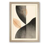 Forms in Balance Minimalist Framed Wall Art Print A1 (84.1×59.4cm) Oak, Wall Decor for Living Room, Bedroom, Office & Home, Ready to Hang, Art Gift