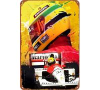 Formula 1 Alternative Poster Ayrton Senna Legend F1 Sports Poster Metal Tin Sign 8x12in(20x30cm)-Retro Poster gift,bar, cafe, restaurant wall decor art