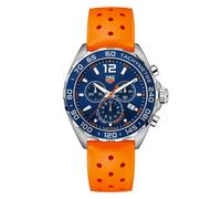 Formula 1 Chronograph 43mm Mens Watch Orange Rubber Strap