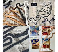 Formula 1 Circuits Collection Wall Display Supersize Collection (180x80cm) / Matte Black/Cut alongside the tracks
