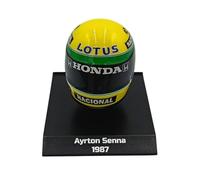 - Formula 1 helmet compatible with Ayrton Senna #12 Camel Team Lotus Honda Formula 1 1987 1:10 Minichamps 388712