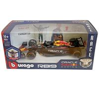 Bburago Red Bull Racing RB19 Max Verstappen #1 2023 - Realistic 1:24 Scale Car Model and Max Verstappen Figure, Official Red Bull Licence, Recommended Age 14+ Years