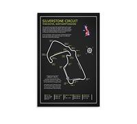 Formula 1 Runway Poster The Silverstone Circuit Print Photo Art Painting Canvas Poster Home Modern Decor Posters 12x18in