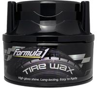 Formula 1 Tire Wax - Long Lasting Tire Gel for Black Glossy Tires, Water Resistant, Restores Plastic Trim, Foam Applicator Included, 10oz