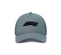 Formula 1 Trucker Cap with F1 Logo in Boucle Finish on Crown - Grey Melange - Size: One Size