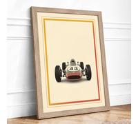 Formula 23 Racing Vintage Framed Wall Art Print A2 (59.4×42cm) Oak, Wall Decor for Living Room, Bedroom, Office & Home, Ready to Hang, Art Gift