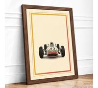 Formula 23 Racing Vintage Framed Wall Art Print A4 (29.7×21cm) Walnut, Wall Decor for Living Room, Bedroom, Office & Home, Ready to Hang, Art Gift