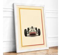 Formula 23 Racing Vintage Framed Wall Art Print A4 (29.7×21cm) White, Wall Decor for Living Room, Bedroom, Office & Home, Ready to Hang, Art Gift