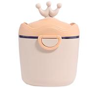 Formula Dispenser - Formula Travel Container, Crown Shape Portable Formula Dispenser | Baby Snack Box with Scoop, The-Go Formula Holder, Formula Storage Box for Travel, Yellow, PP, Silicone