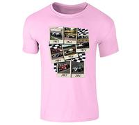 Formula F Cars 1 One Retro Photos from Each Decade Womens T-Shirt Light Pink UK 18-20 (Plus Size XXL)