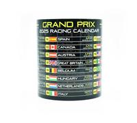 Formula Grand Prix 2025 Calendar Mug - Neon Green - Racing Season - Ceramic Coffee Cup - Gift Ideas for Motosport Fans - by Legacy Legends